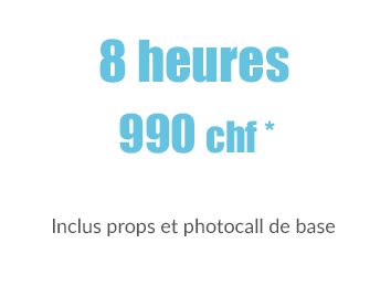 Location Photo booth Easy photo pour 8 heures inclus photocall de base et props 990 chf à Genève Suisse